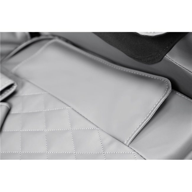 Massage chair with heating function Holar, cream/grey  W140-187x72cm, H105-85cm