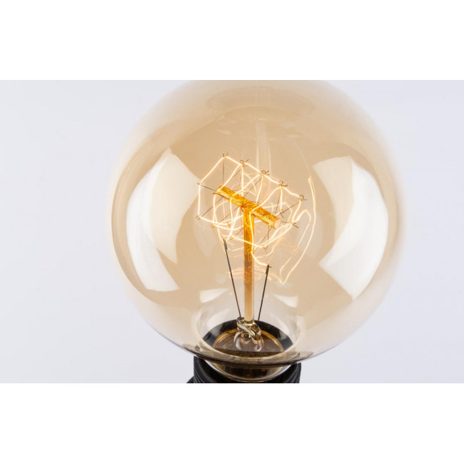 Edisson bulb Round Amber, 40W E27, H-13cm, D-9.5cm