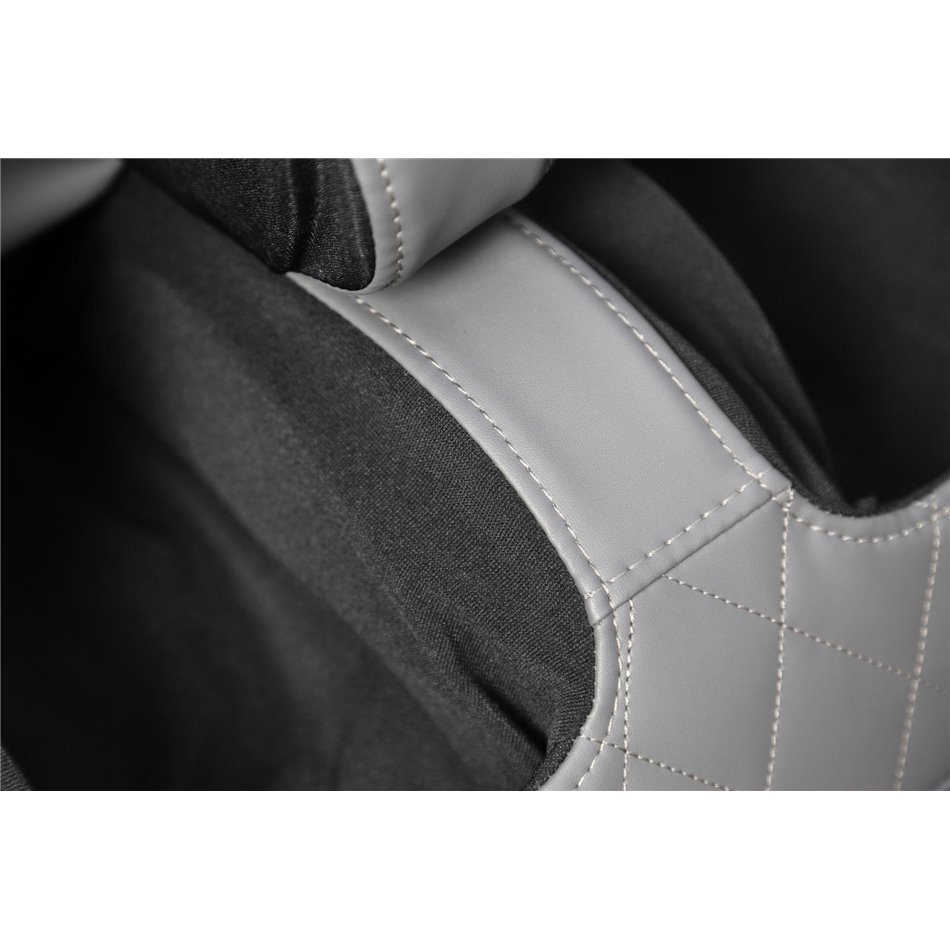 Massage chair with heating function Holar, cream/grey  W140-187x72cm, H105-85cm