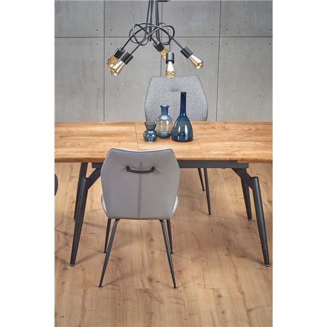 Extendable dining table Hambell, MDF/steel, H74x140-180x80cm