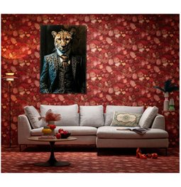 Glass picture  Mister Leo, 100x150cm