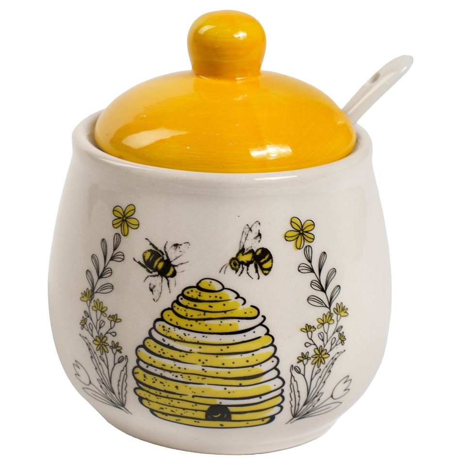 Баночка для меда с ложкой Bee, 10x12cm, 300ml