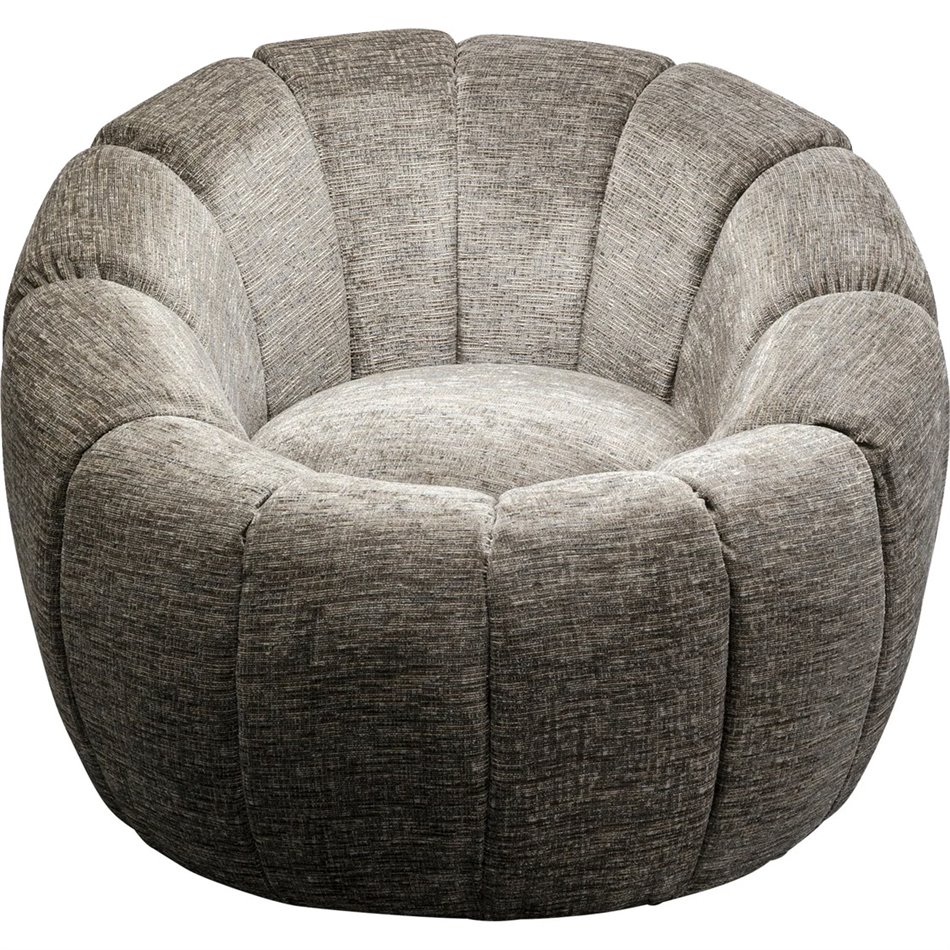 Swivel armchair Fiori, grey, 73x89x88cm