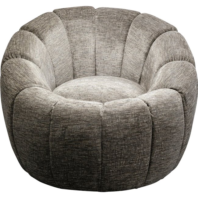 Swivel armchair Fiori, grey, 73x89x88cm