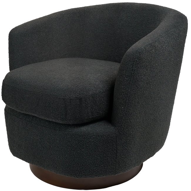 Accent chair Malbork 14, black, H76x74x72cm