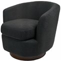 Accent chair Malbork 14, black, H76x74x72cm