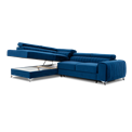 Corner sofa Elaurence L, Monolith 77, blue, H92x278x205cm