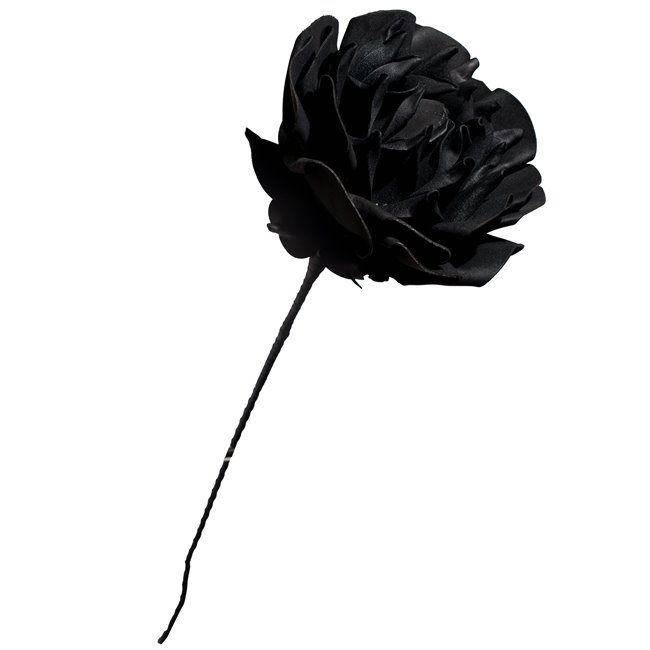 Decorative flower Villiage rose, black, H101cm