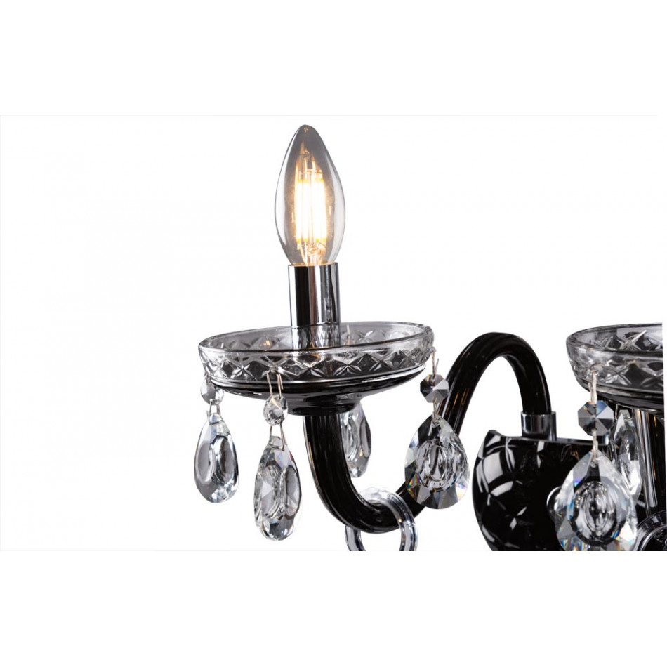 Sienas lampa Barclay, melna, H30x30x40cm, E14 2x40W