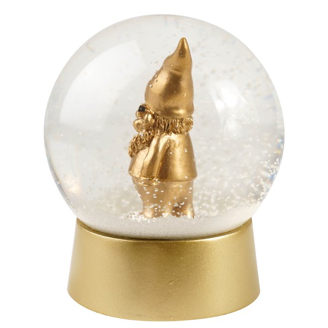 Snow globe Gnome Gold, H11xD10cm