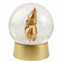 Snow globe Gnome Gold, H11xD10cm