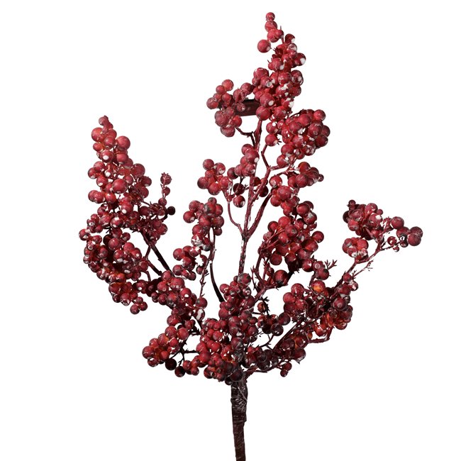 Decorative plant Berry spray, red, H53cm