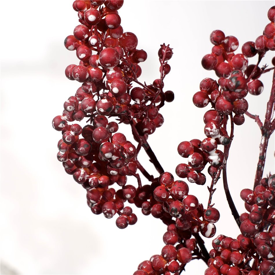 Decorative plant Berry spray, red, H53cm