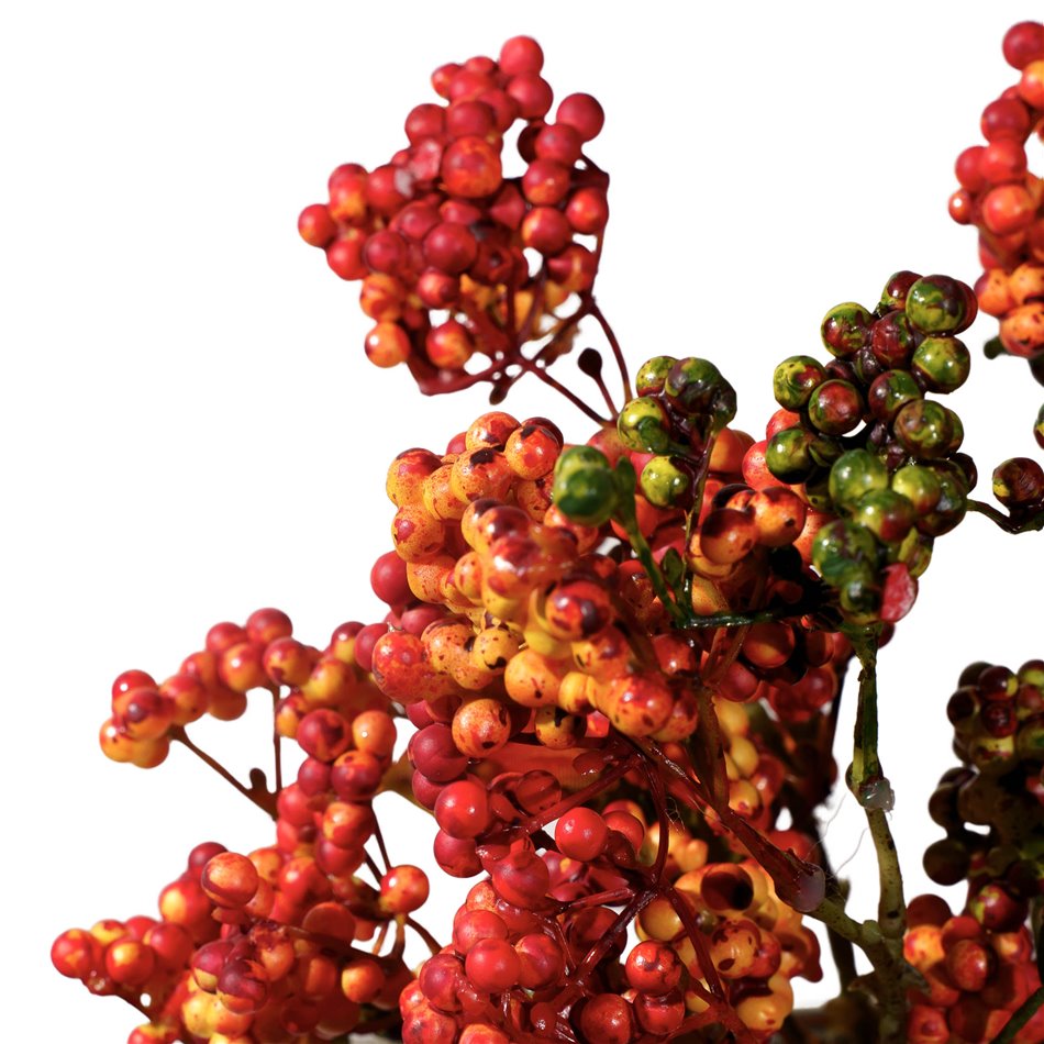 Dekoratīvs augs Berry spray, zaļa/sarkans, H57cm