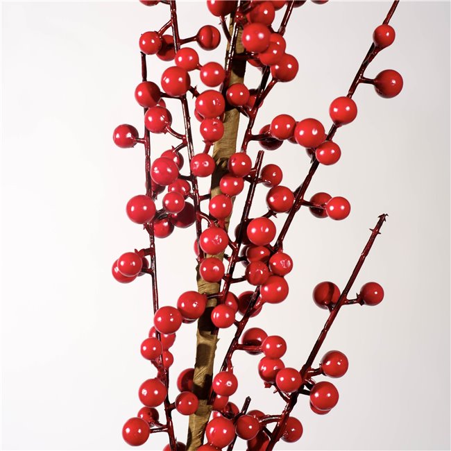 Dekoratīvs augs Red berry spray, sarkans, H120cm