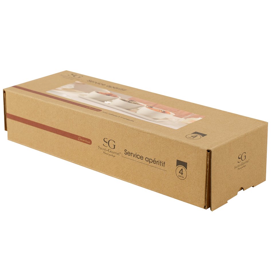 Набор мисок для закусок, 3 шт, H7x31x10,5см, миска H5.6xD9.5см