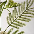 Decorative plant Mimosa leaves spray, green/orange, H90cm