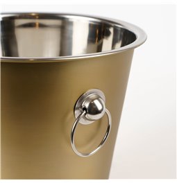 Champagne bucket, golden color, H21.5x20.5x21.5cm