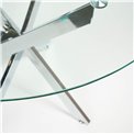 Coffe table Lacosto, clear glass 10mm, D120x75cm