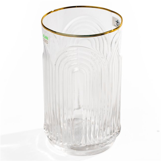 Cocktail glass Senne with gold rim, 420ml, H13.5cm, D7.9cm