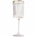 Red wine glass Senne with gold rim, 350ml, H23cm, D7.9cm