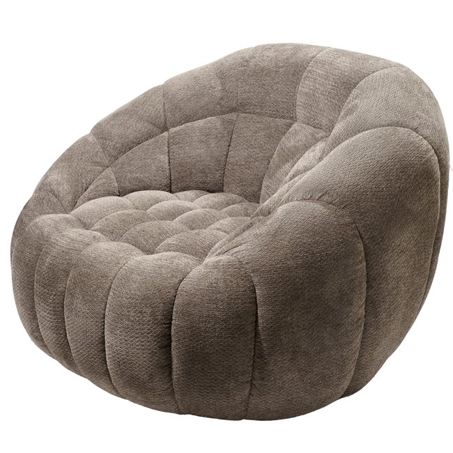 Swivel chair Valentino, grey, 115x104x80cm