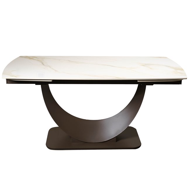 Extendable dining table Ruana 015, sintered stone, brown, 160-240x90xH75cm