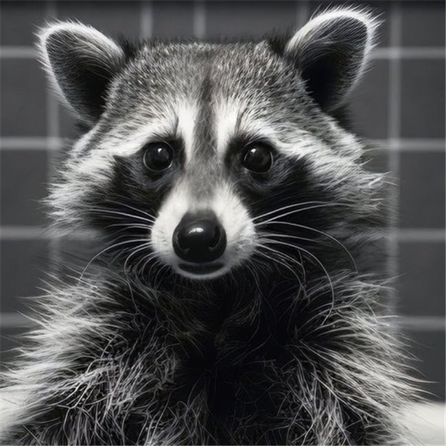 Digitalprint Raccoon Shower, glass, 90x60cm