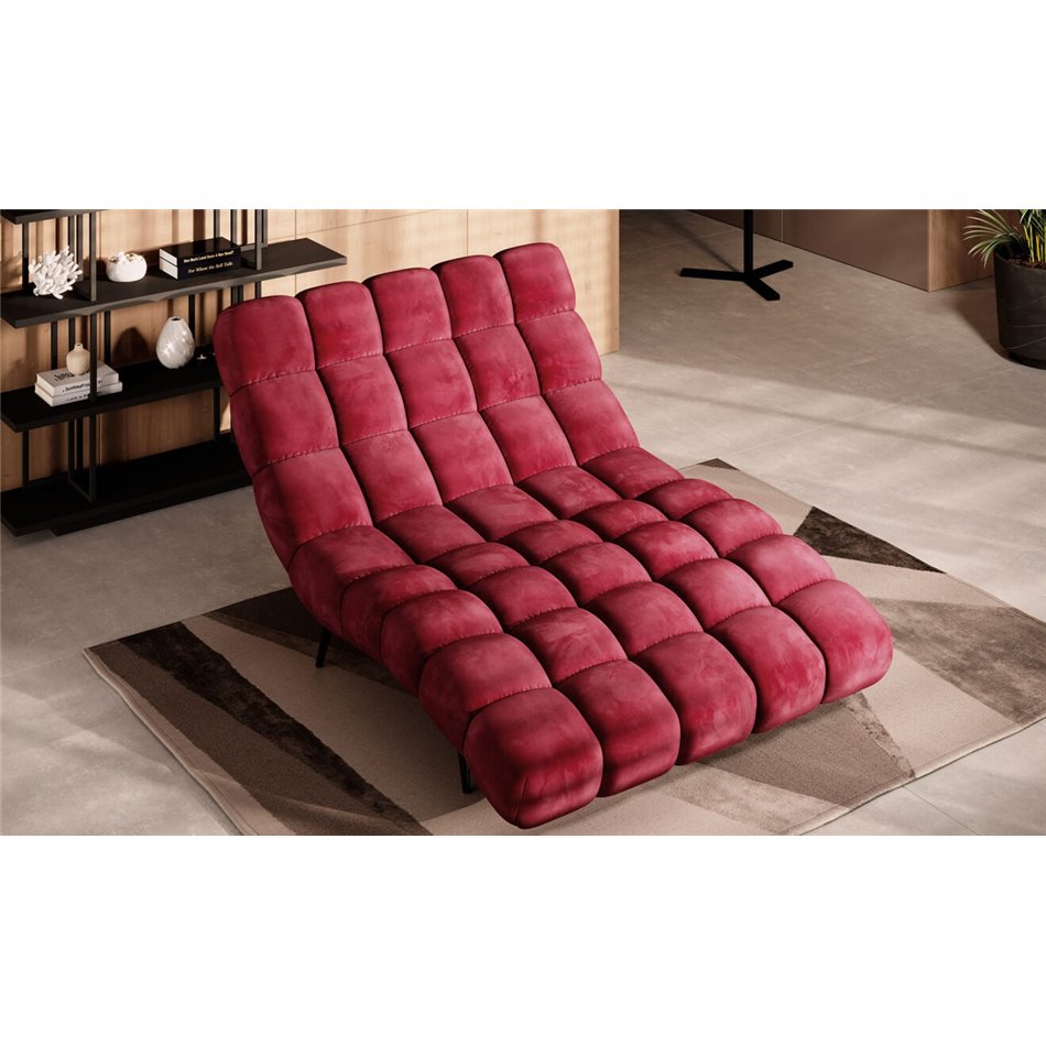 Day sofa Wedelphi, red, H91x120x166cm, seat height 38cm