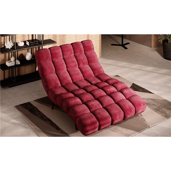 Day sofa Wedelphi, red, H91x120x166cm, seat height 38cm
