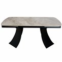 Раздвижной обеденный стол Raita C6, спеченный камень/металл, 160-240x90cm H75cm
