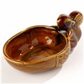 Bowl Nickie Hedhedog/Acorn, brown, H6.8cm
