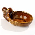 Bowl Nickie Hedhedog/Acorn, brown, H6.8cm