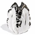 Vase Grette, white/silver color, 12x8x27cm