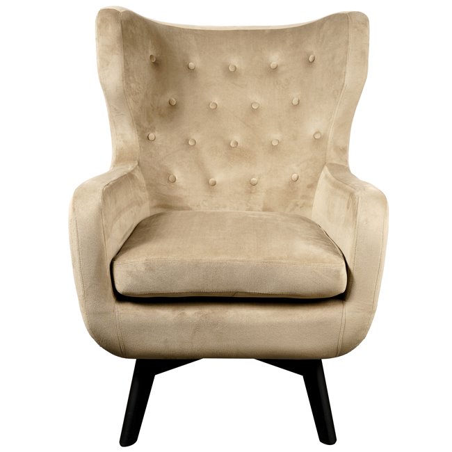 Armchair Dunkel, taupe, H103x76x80cm, seat height 50cm