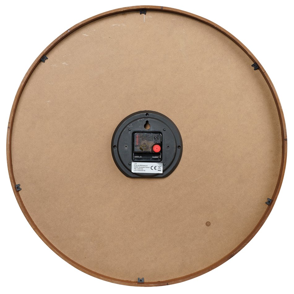 Wall clock Ivana, wood, brown, D55cm