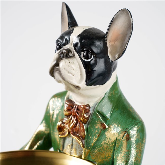 Decor French Bulldog Plate, 23.5x22x33cm
