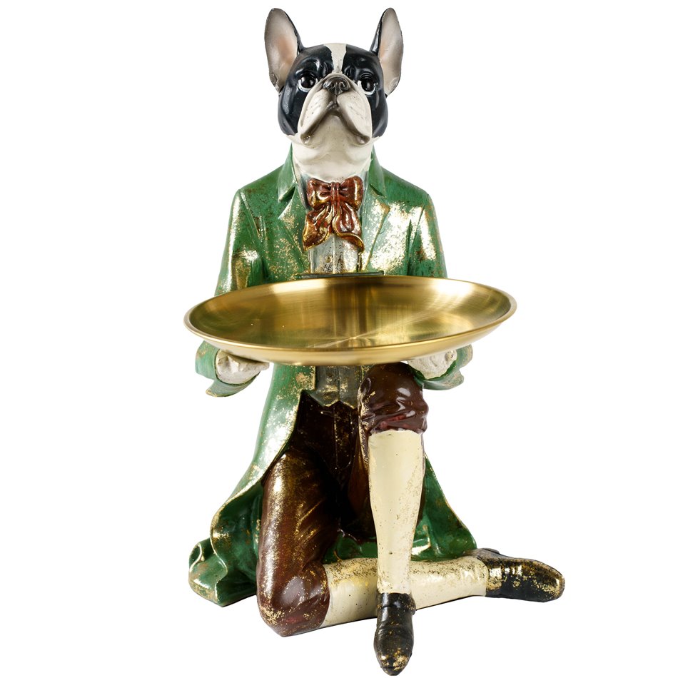 Decor French Bulldog Plate, 23.5x22x33cm