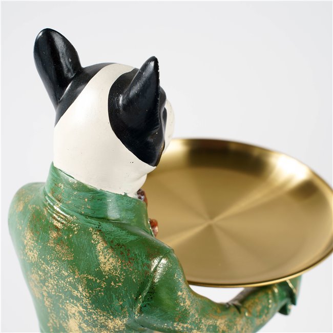 Decor French Bulldog Plate, 23.5x22x33cm