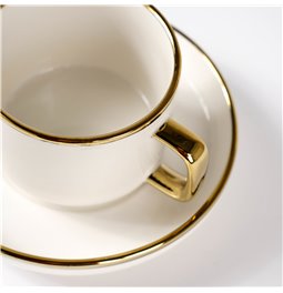 Чашка с блюдцем Arya, керамика, 250мл, H7,4см, D15,4см