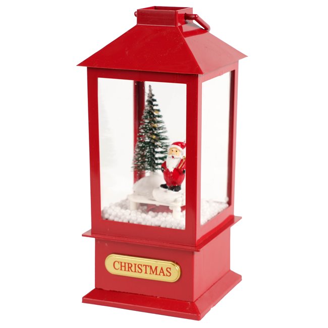 Lantern Bo Ind Red, H19.5x9x9cm