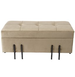 Bench Fabro S, taupe, 73x35x33cm