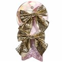 X-mas decor GOLD BOW DECO x2, 16x14cm