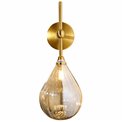 Wall lamp Rosera Cognac, brass, H28x20x13.5cm, G9x1 35W(MAX)