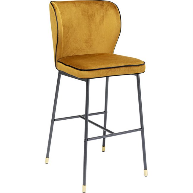 Bar stool Irina, yellow, H106x52x46.5cm, seat height 76cm
