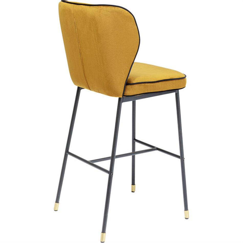 Bar stool Irina, yellow, H106x52x46.5cm, seat height 76cm