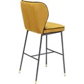 Bar stool Irina, yellow, H106x52x46.5cm, seat height 76cm