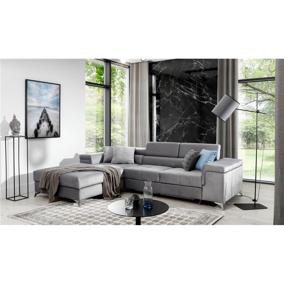 Угловой диван Elcardo L, Monolith 48, желтый, H88x281x205cmсм