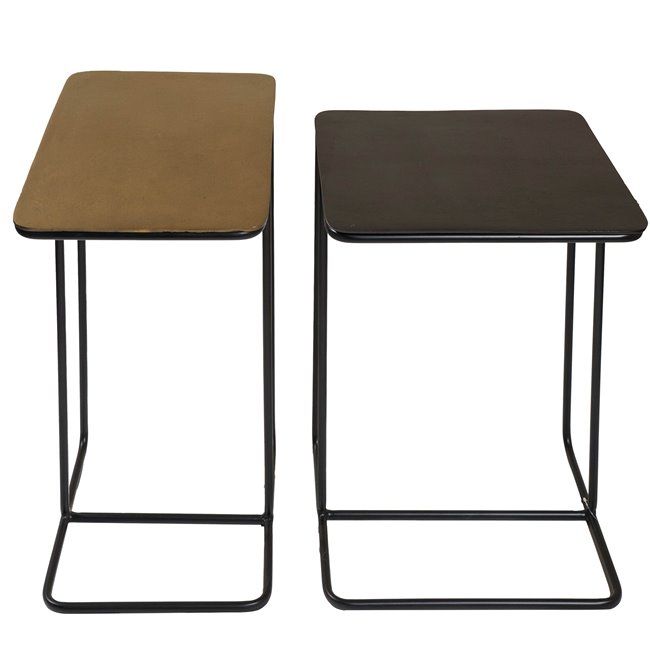 Side table Java set, 40x40x56cm, 46x31x62cm