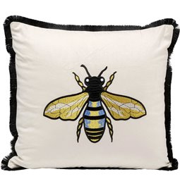 Dekoratīvs spilvens Bee, white, 45x45cm